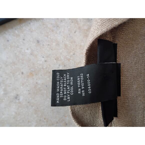 LANE BRYANT Gold Metallic Ribbed Zip Knit Cardigan 14/16 Quietlux Minimalist - Picture 11 of 11